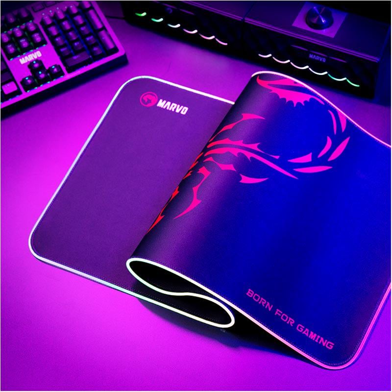 Коврик для мыши MARVO MG011 RGB Gaming Mouse Pad 80х30 см Черный - фото 8