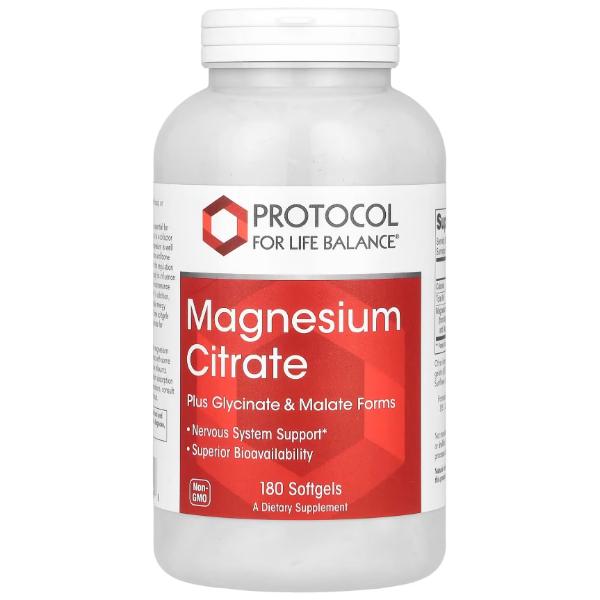 Микроэлемент Магний Protocol for Life Balance Magnesium Citrate 134 мг 180 Softgels (23713038)