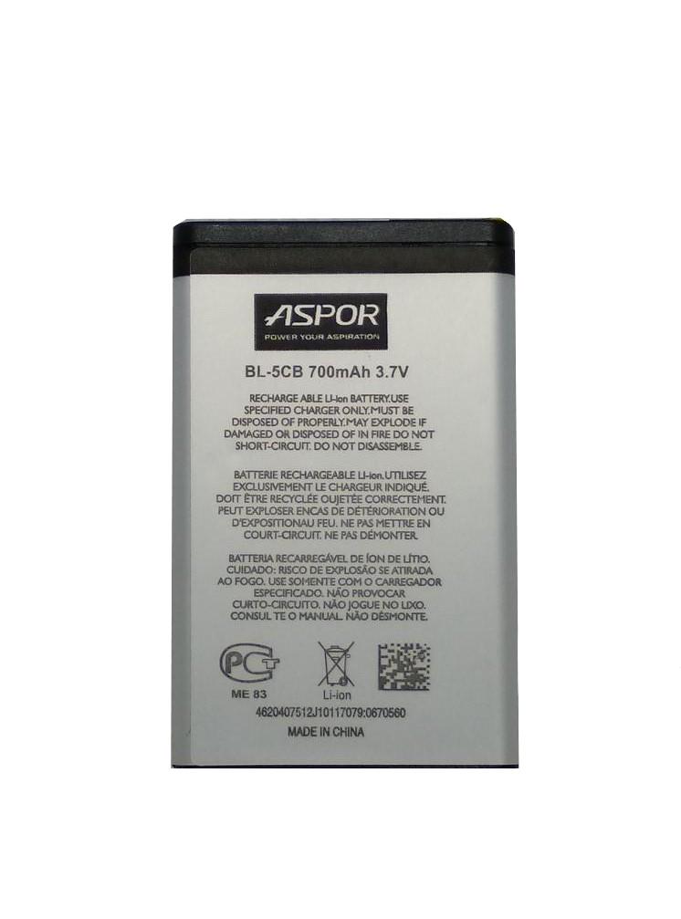 Аккумулятор Aspor for Nokia BL-5CB 700 mAh