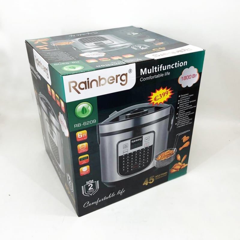 Мультиварка Rainberg RB-6209 с функцией фритюрницы/йогуртницы 1800 Вт 6 л (14695376) - фото 8