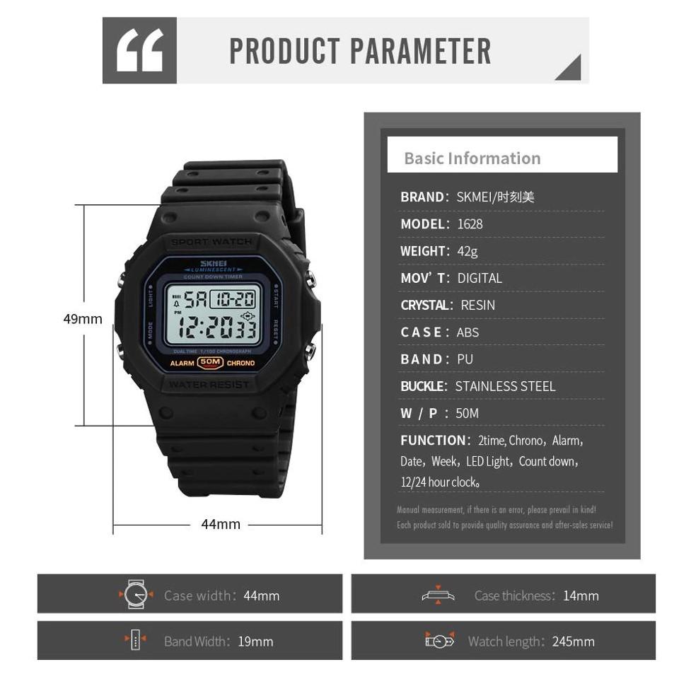 Наручные часы мужские Skmei военные противоударные водонепроницаемые с подсветкой квадратный Зеленый (25166682) - фото 7 Наручные часы мужские Skmei военные противоударные водонепроницаемые с подсветкой квадратный Зеленый (25166682) - фото 7