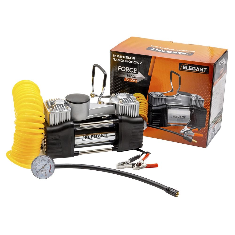 Компресор автомобільний двоциліндровий Elegant Force Maxi 12 В (EL 100 090)