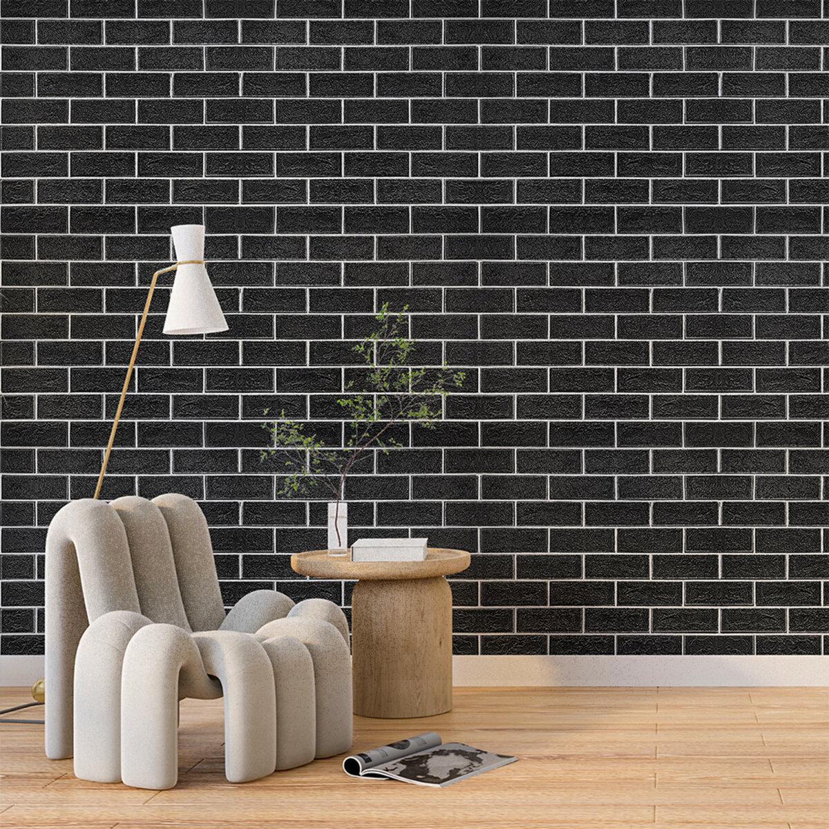 3D-панель стеновая Кирпич 700х700х5 мм Черный/Белый (SW-00001503) - фото 5 3D-панель стеновая Кирпич 700х700х5 мм Черный/Белый (SW-00001503) - фото 5