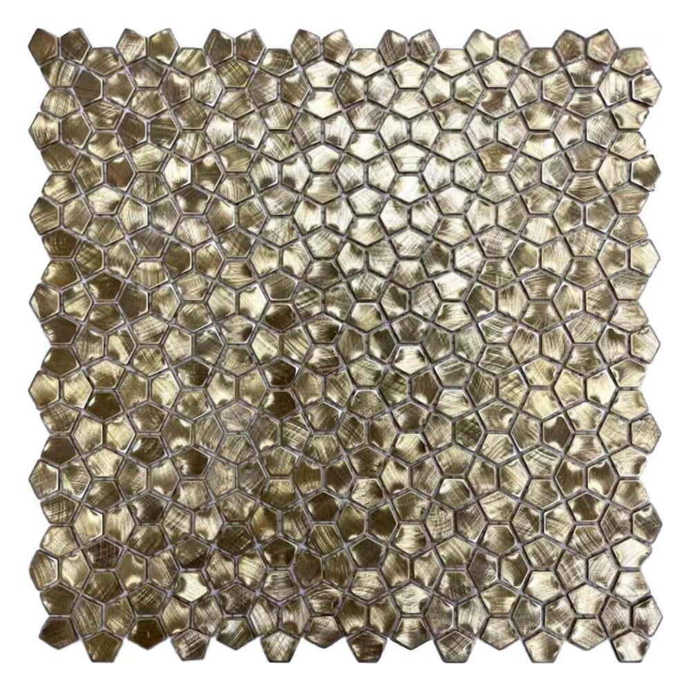 Мозаїка Mozaico De Lux V-Mos VHX-313 304х304 мм Metal Gold (002301)