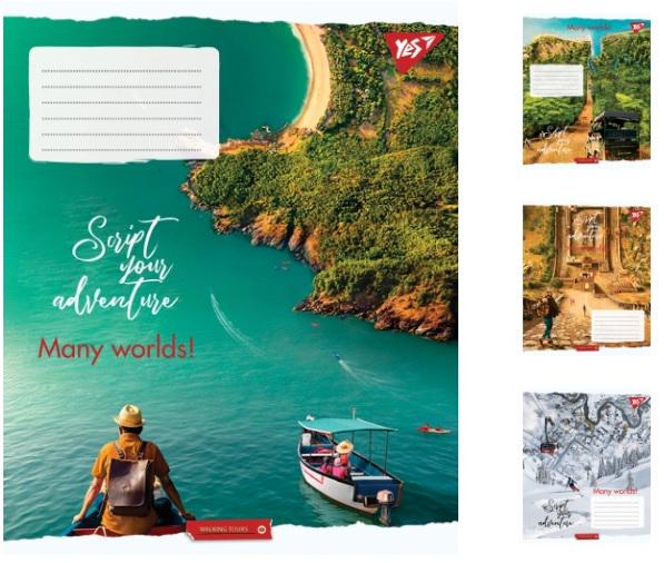 Зошити учнівські у лінійку YES Many worlds! 60 арк. 10 шт. в уп. (MTT-163250) Зошити учнівські у лінійку YES Many worlds! 60 арк. 10 шт. в уп. (MTT-163250)