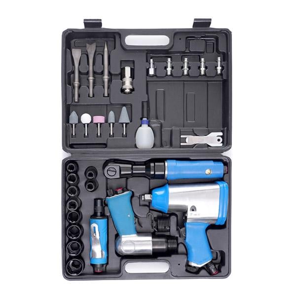 Набір пневмоінструменту TAGRED гайковерт/трещітка/молоток/пряма шліфувальна машина та аксесуари 34 од. (TA812) - фото 2 Набір пневмоінструменту TAGRED гайковерт/трещітка/молоток/пряма шліфувальна машина та аксесуари 34 од. (TA812) - фото 2