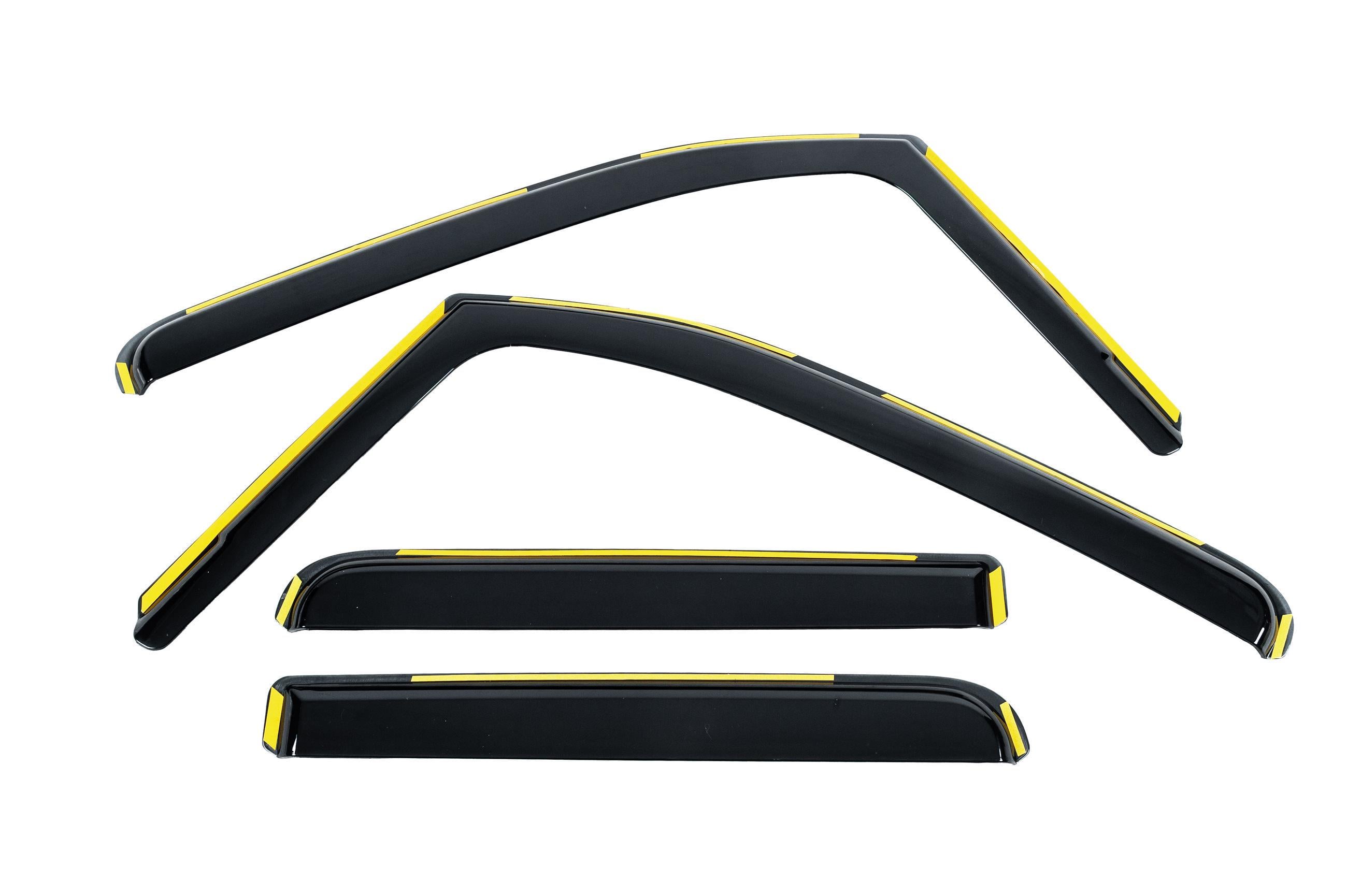 Ветровики вставные Niken Luxury для Opel Combo 2019- гг. поликарбонат 4 шт. Черный (188658)