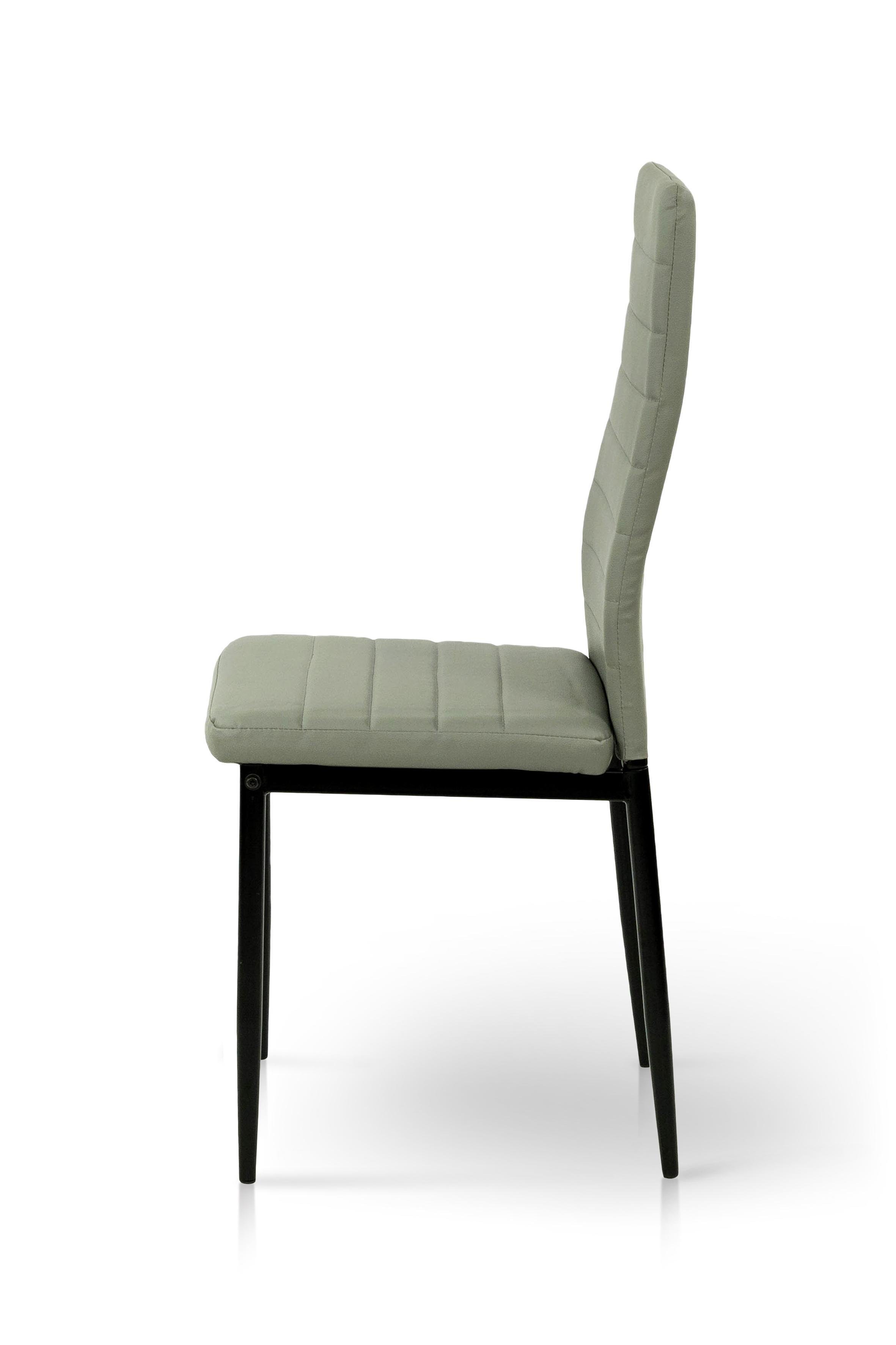 Стул для кухни и гостиной ГРЕЙС Рио 390х960х530 мм Черный/Светло-серый (GAА0056266) - фото 3