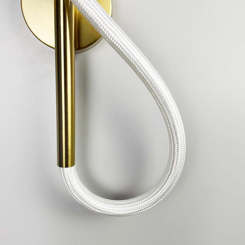 Бра із обплетеним неоном 40 см Латунь (W 203/400 AB) - фото 3