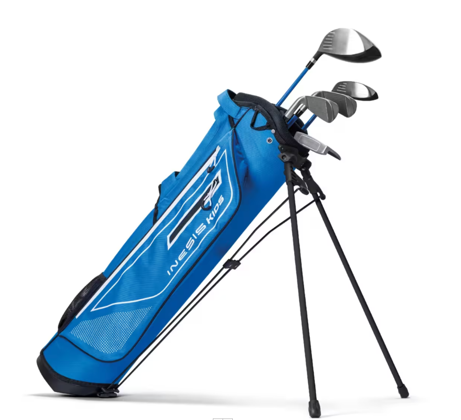 Набор клюшек для гольфа детский Inesis 5 клюшек/чехол от 11-13 лет 1,4-1,55 м для левшей (2584640226) Набор клюшек для гольфа детский Inesis 5 клюшек/чехол от 11-13 лет 1,4-1,55 м для левшей (2584640226)