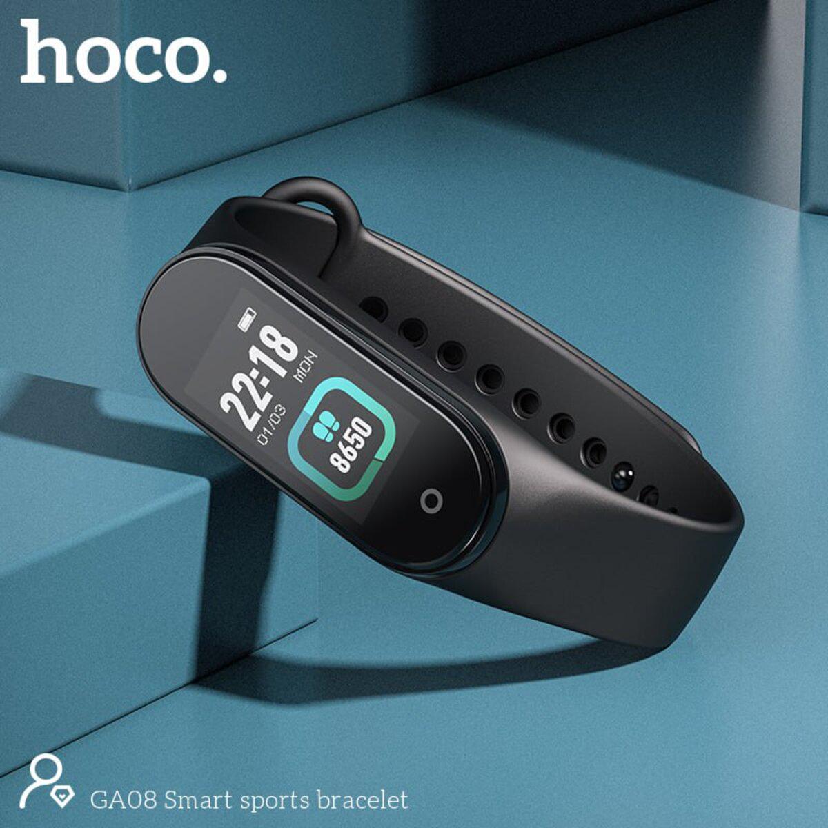 Фитнес-браслет Hoco GA08 Smart sports bracelet Bluetooth Black (19557207) - фото 7