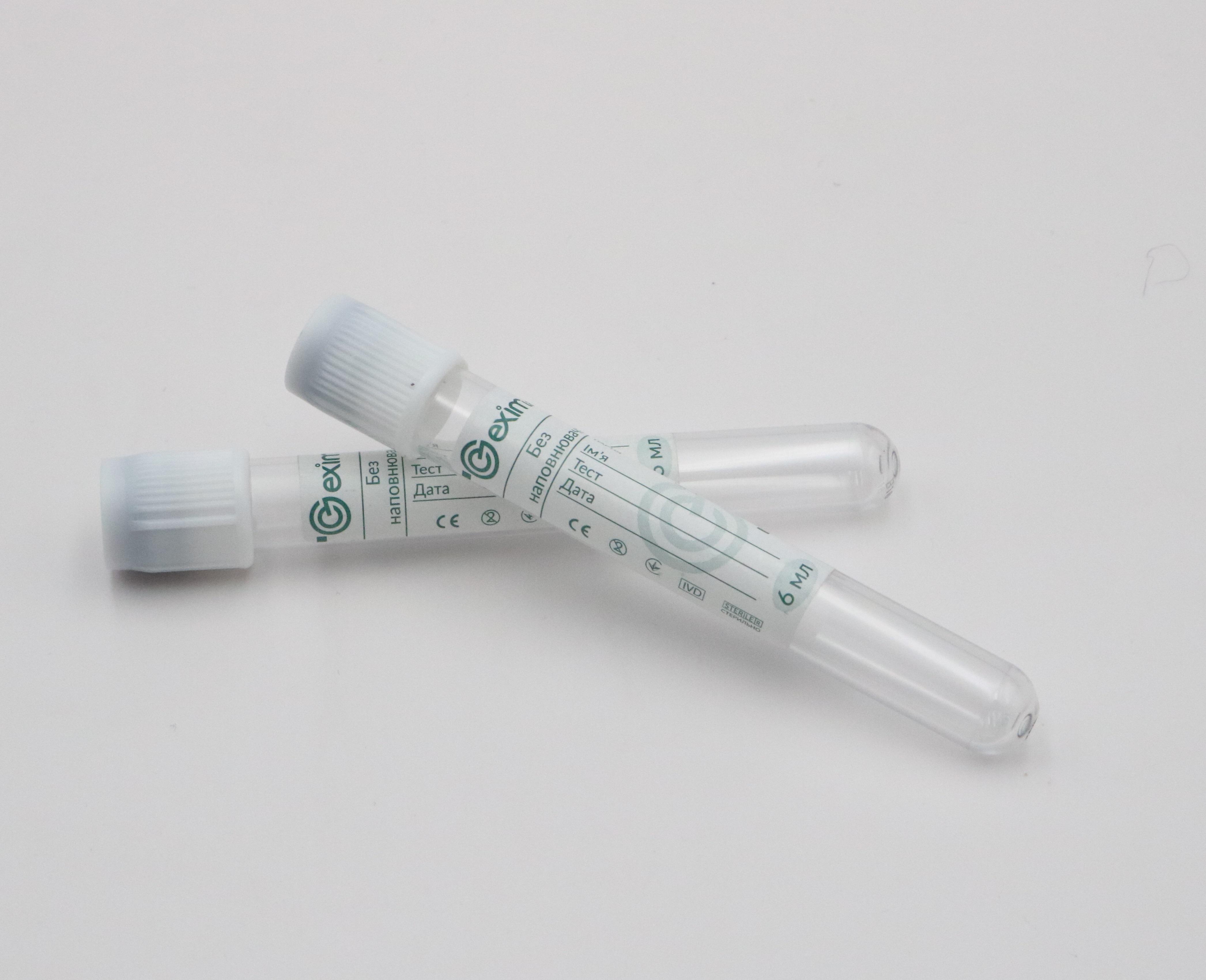 Пробирка вакуумная EximLab 6 мл без наполнителя 13х100 мм 100 шт./уп. Белый - фото 2