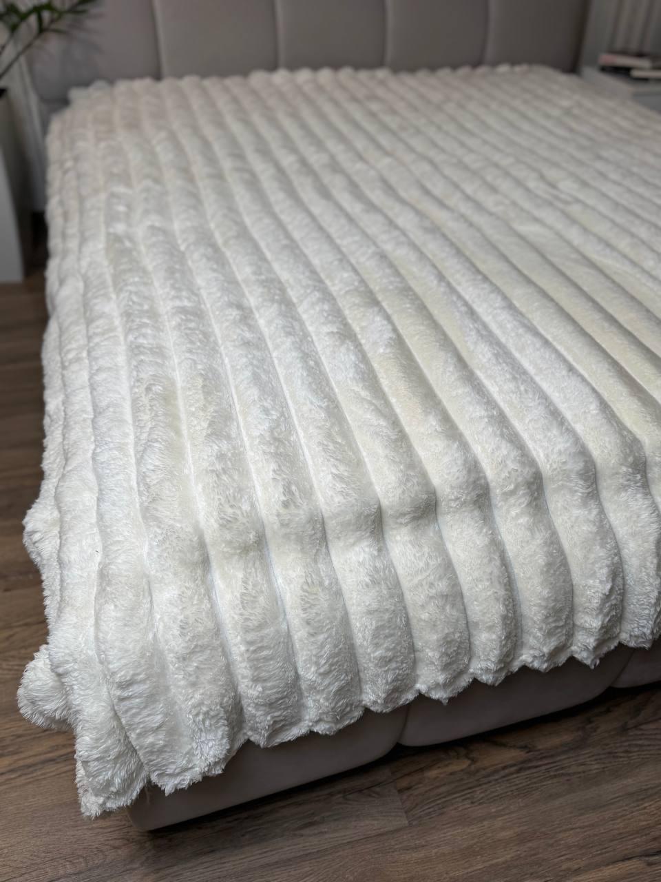 Плед плюшевий 200x230 см Білий (П4К-Am-sharp-003) - фото 6
