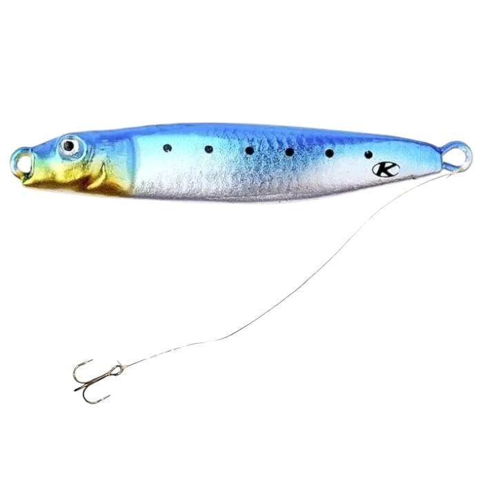 Пилькер Kalipso Atherina 310 с поводком и тройником для ловли саргана/ставриды/жере 12 г Сине-серебристый (12564786)