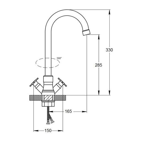 Змішувач для кухні GF CRM S-21-278F (2763) - фото 2 Змішувач для кухні GF CRM S-21-278F (2763) - фото 2