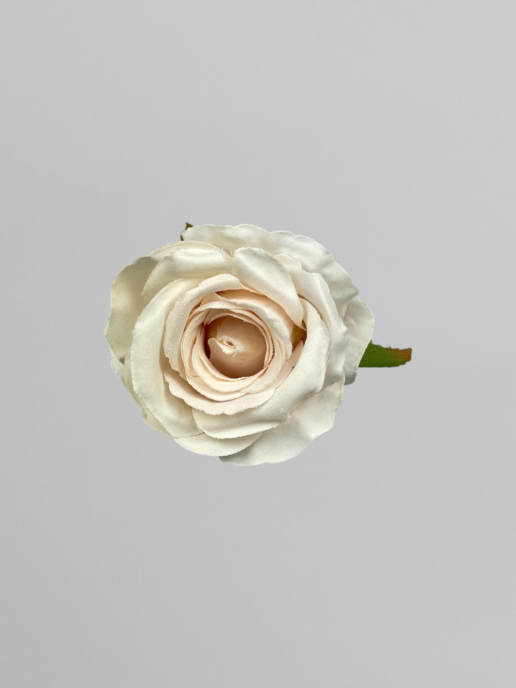 Искусственная головка розы сатиновая 10 см Кремовый (К02055) - фото 2 Искусственная головка розы сатиновая 10 см Кремовый (К02055) - фото 2