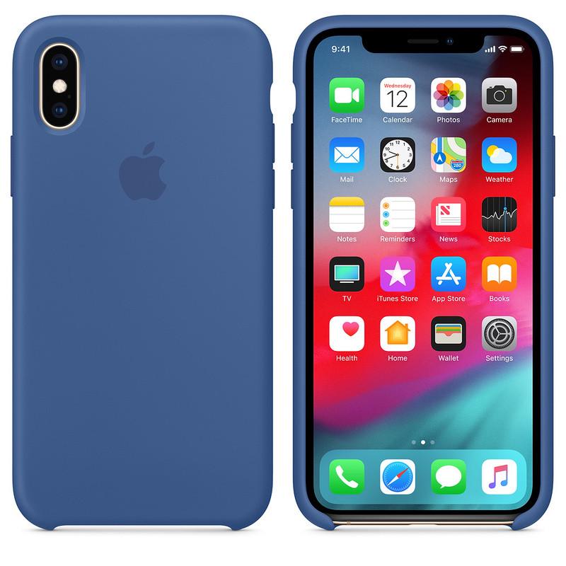 Чехол-накладка Apple Silicone Case for iPhone Xs, Delft Blue (HC)