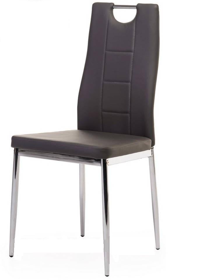 Стул обеденный Ветро Мебель N-67 975х440х500 искусственная кожа/сталь Серебристый/Темно-Коричневый Стул обеденный Ветро Мебель N-67 975х440х500 искусственная кожа/сталь Серебристый/Темно-Коричневый