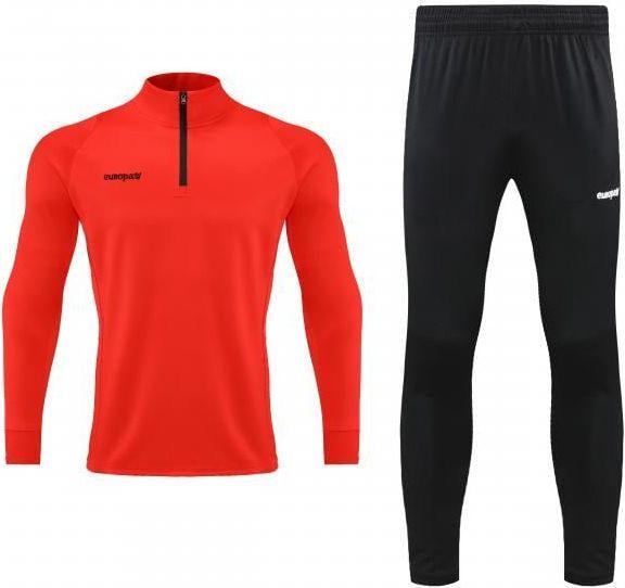 Костюм спортивный Europaw Limber Up 2101 Short zipper XL Красно-черный (europaw514)