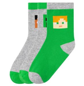 Шкарпетки дитячі для хлопчика Minecraft р. 23-26 Сірий (26/100) - фото 2