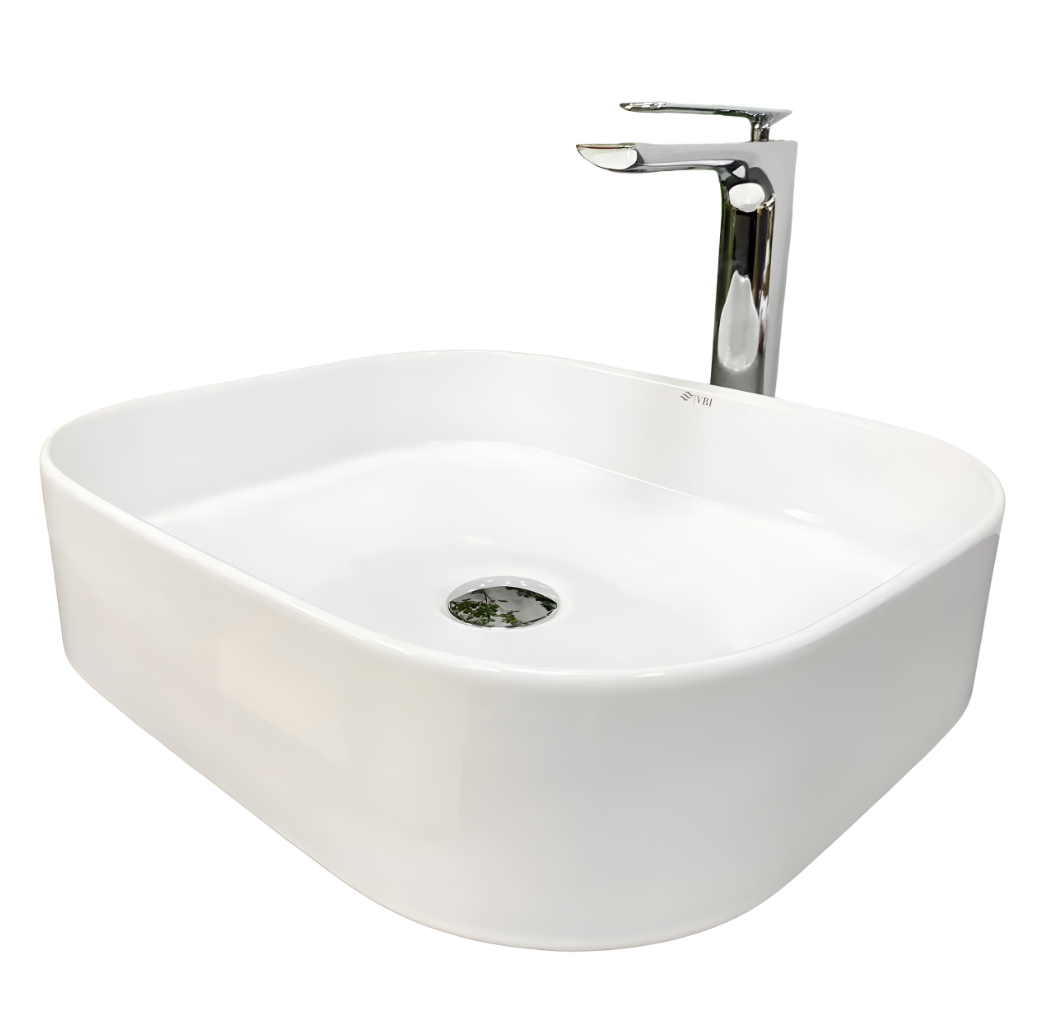 Раковина накладная VBI Lesina прямоугольная 385x450 мм White (RM-VBI-015300)