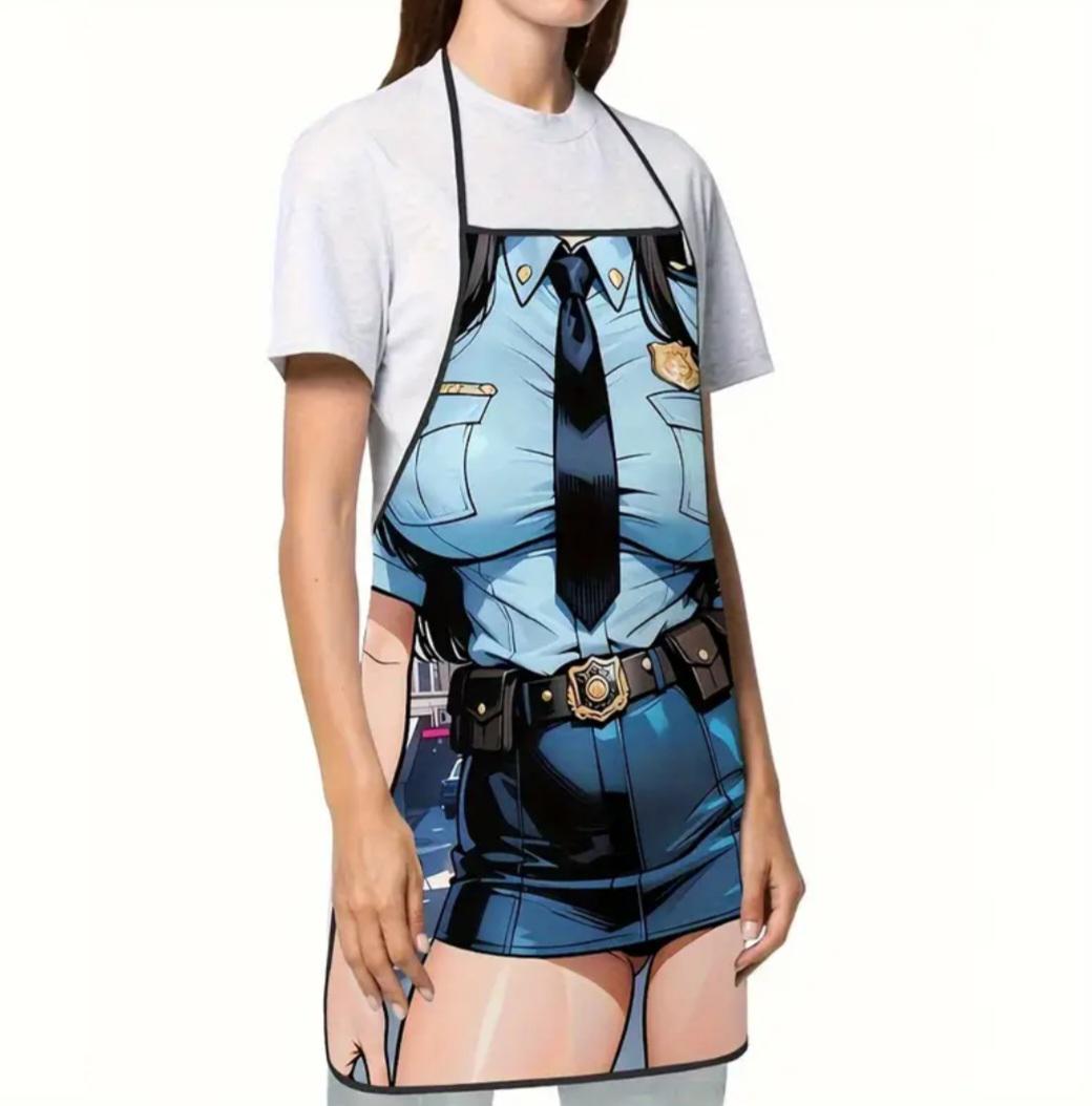 Фартук с приколом для женщин женщина в полицейской форме 72x53 см Разноцветный (218948) - фото 2 Фартук с приколом для женщин женщина в полицейской форме 72x53 см Разноцветный (218948) - фото 2