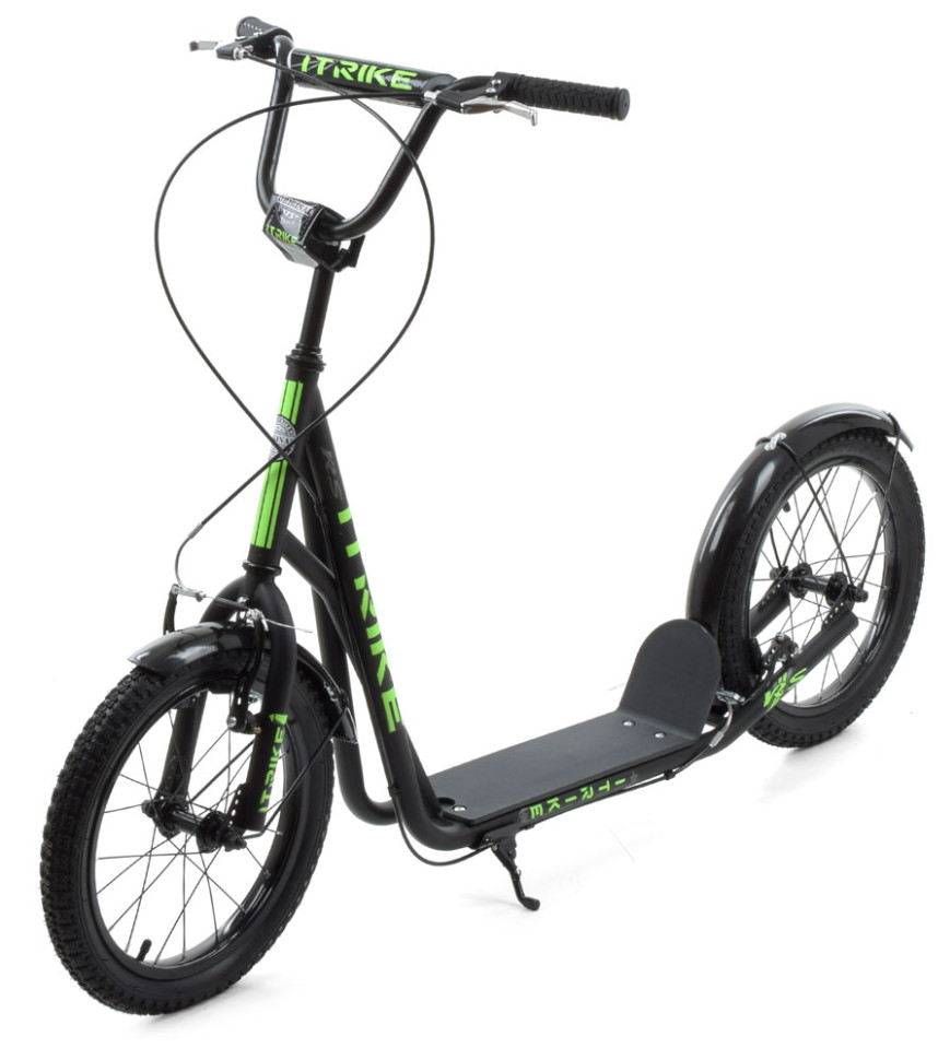 Самокат городской iTrike двухколесный с резиновыми колесами Черный (DS-171-S-232)