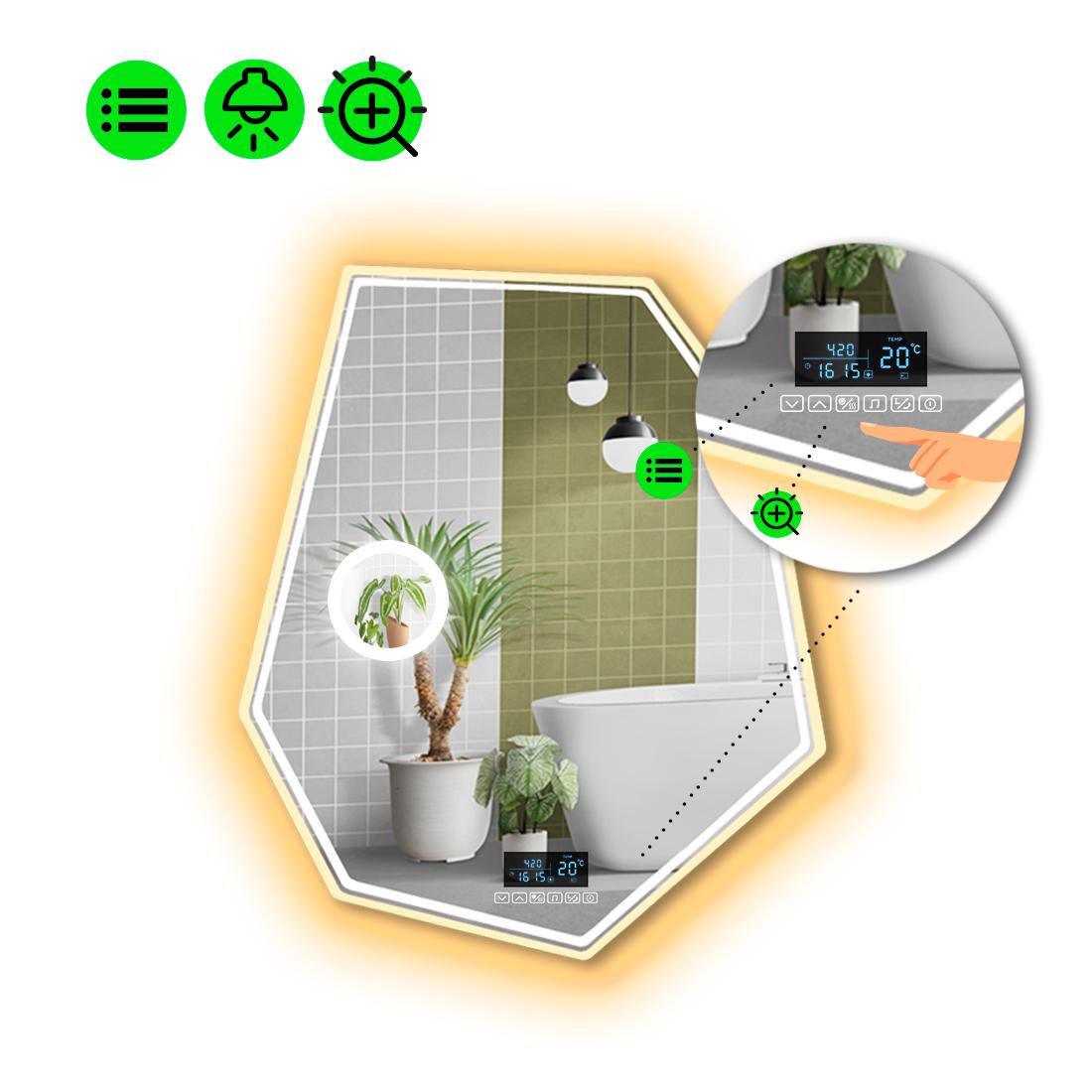 Зеркало с LED подсветкой Montagna 4 с Smart-блоком 80x60 см (8995279) Зеркало с LED подсветкой Montagna 4 с Smart-блоком 80x60 см (8995279)