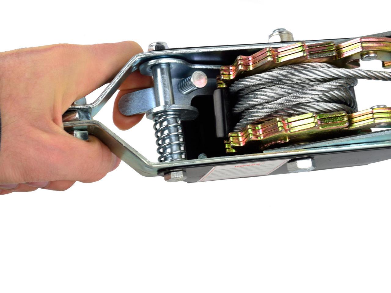 Лебідка GeKo ручна важільна горизонтальна на трос тягою 2 тони 2,5 м (G01072) - фото 2 Лебідка GeKo ручна важільна горизонтальна на трос тягою 2 тони 2,5 м (G01072) - фото 2