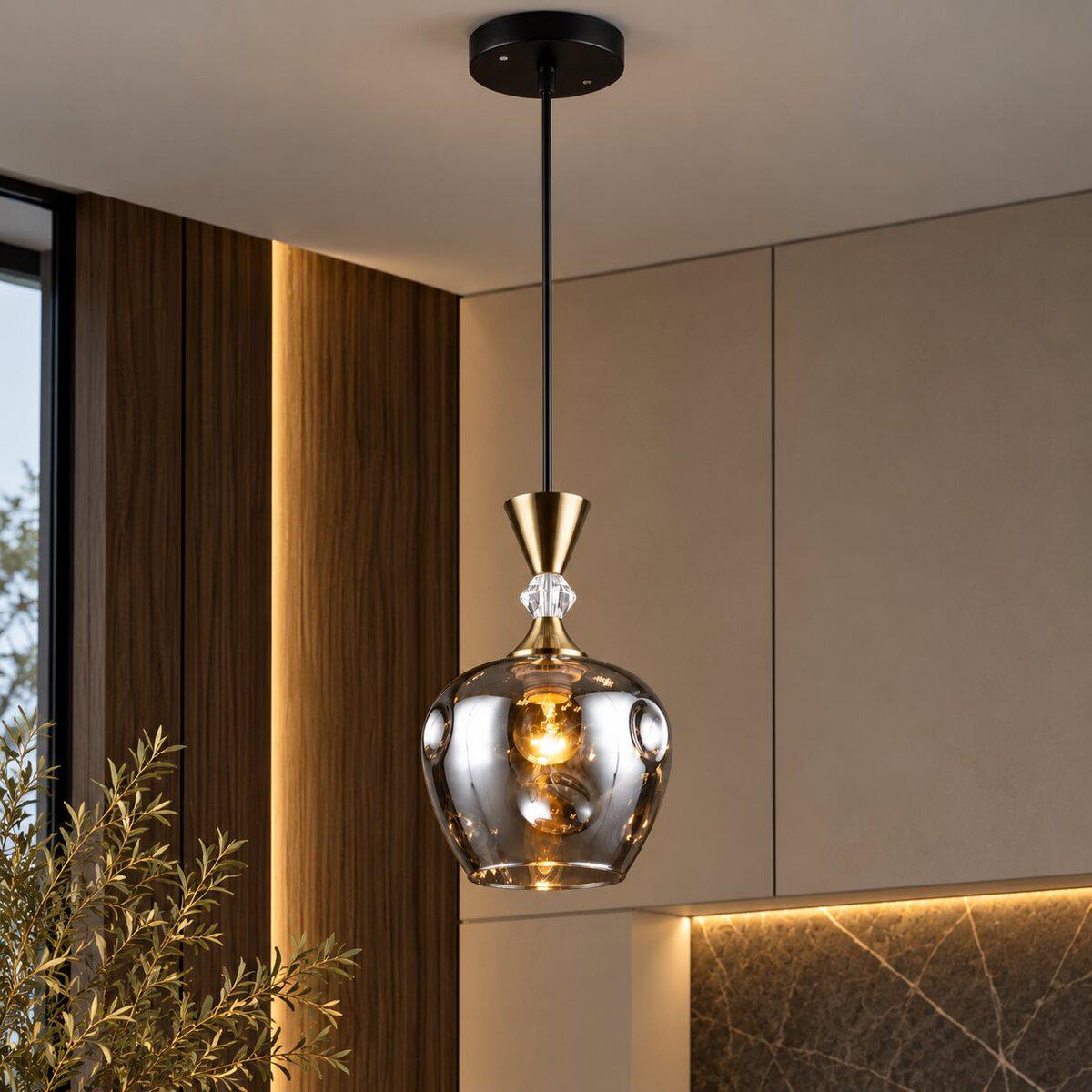 Светильник подвесной Light House SRS-20874/1H BK/COP Черный/Медный