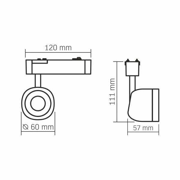 Світильник Videx трековий 8,5 W/4000 K/48 V Black (LA76B) - фото 10