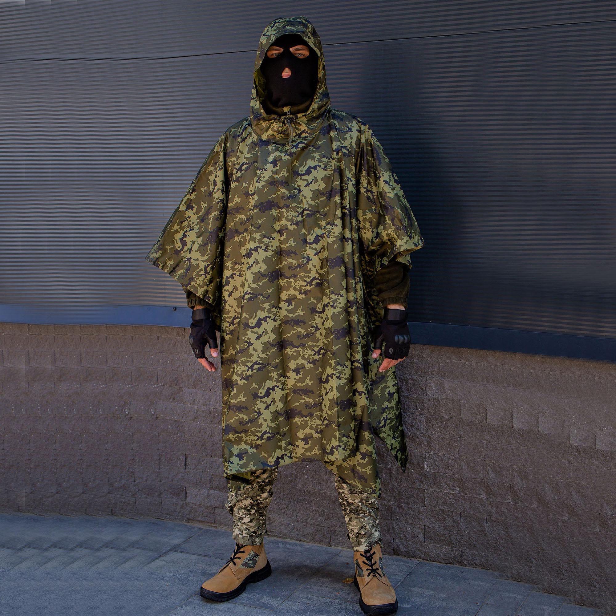 Плащ-намет із люверсами Камуфляж (138146) - фото 10