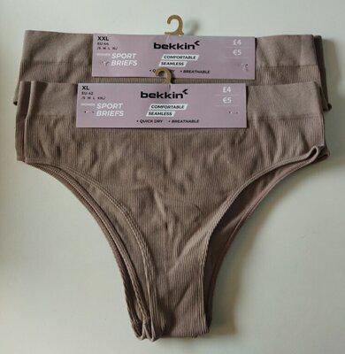 Бріфи жіночі високі Bekkin спортивні безшовні трусики 2 шт. р. 42