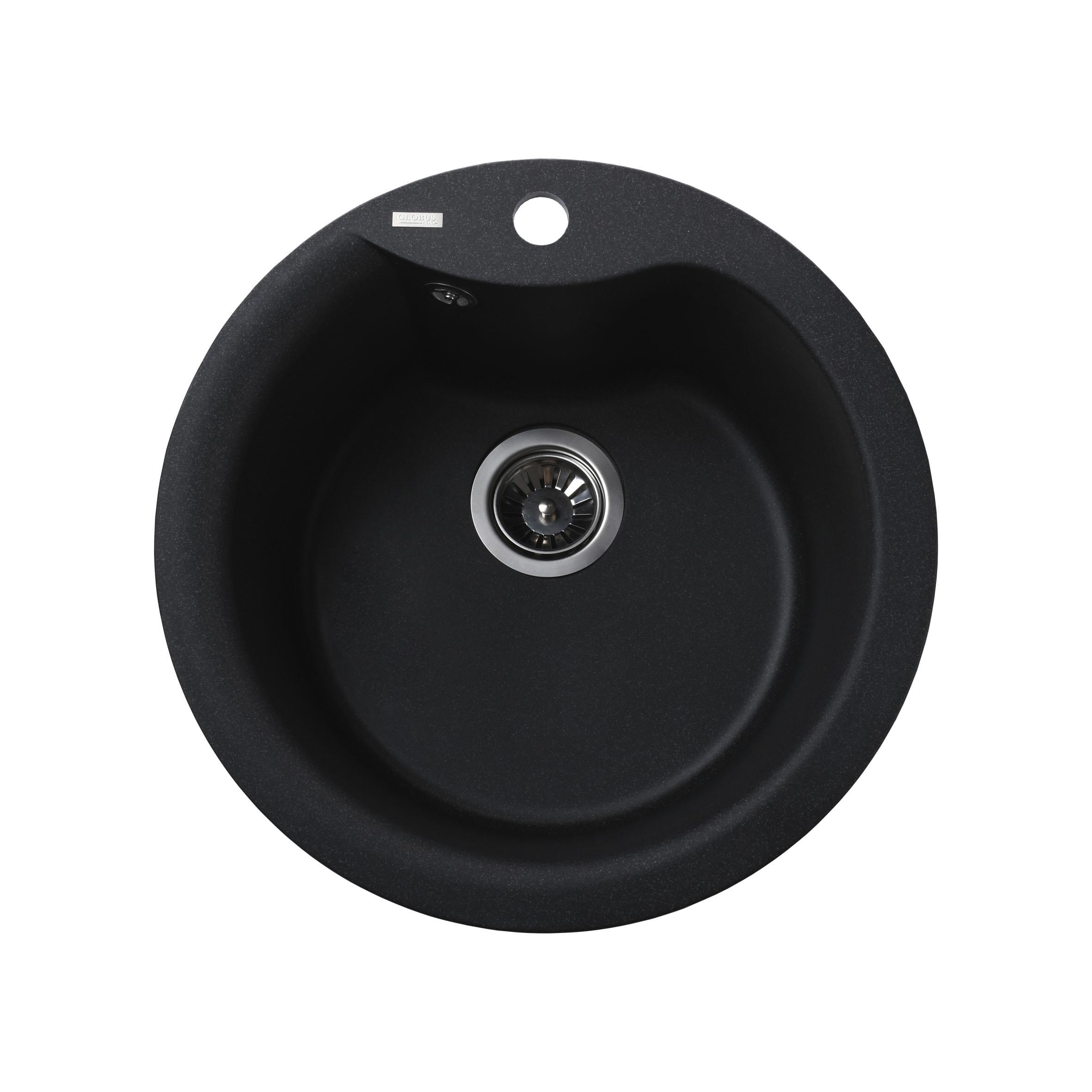 Мойка кухонная гранитная Globus Lux 000021894 485x485 мм Черный (116437)