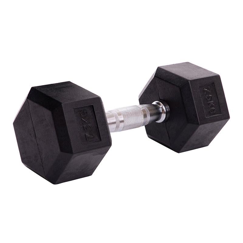 Гантель цільна LN-1205 шестигранна 75 кг Срібний (56508164) - фото 1 Гантель цільна LN-1205 шестигранна 75 кг Срібний (56508164) - фото 1