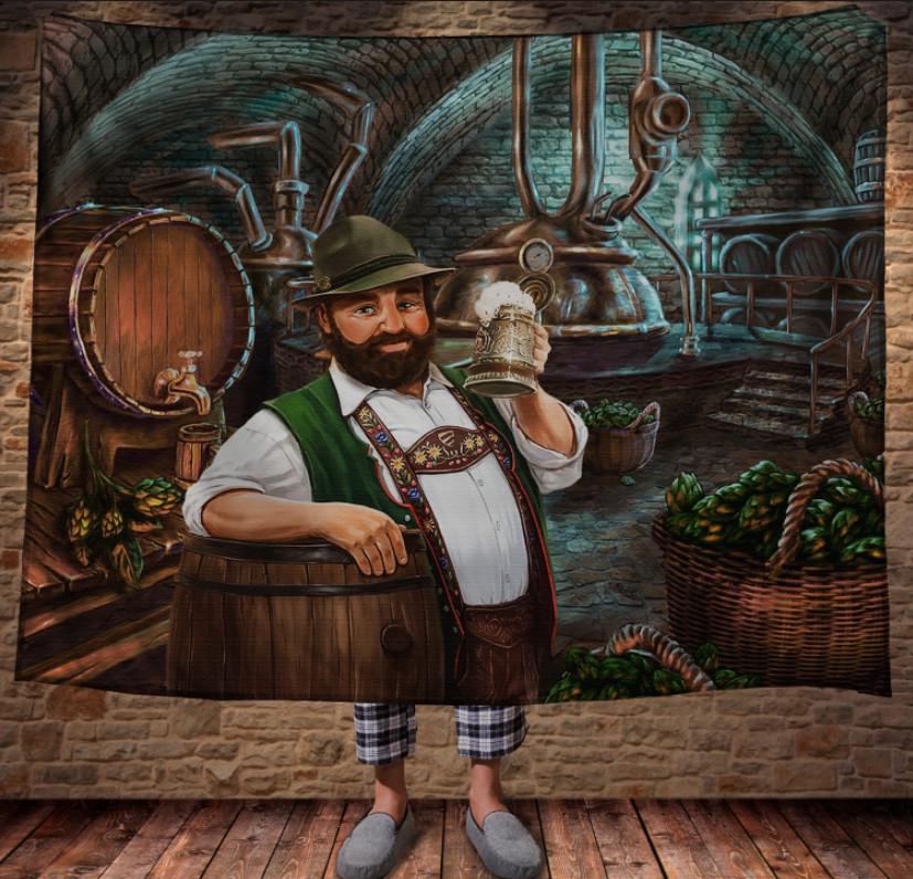 Плед с 3D принтом Пивовар 150x200 см (epi_0046)