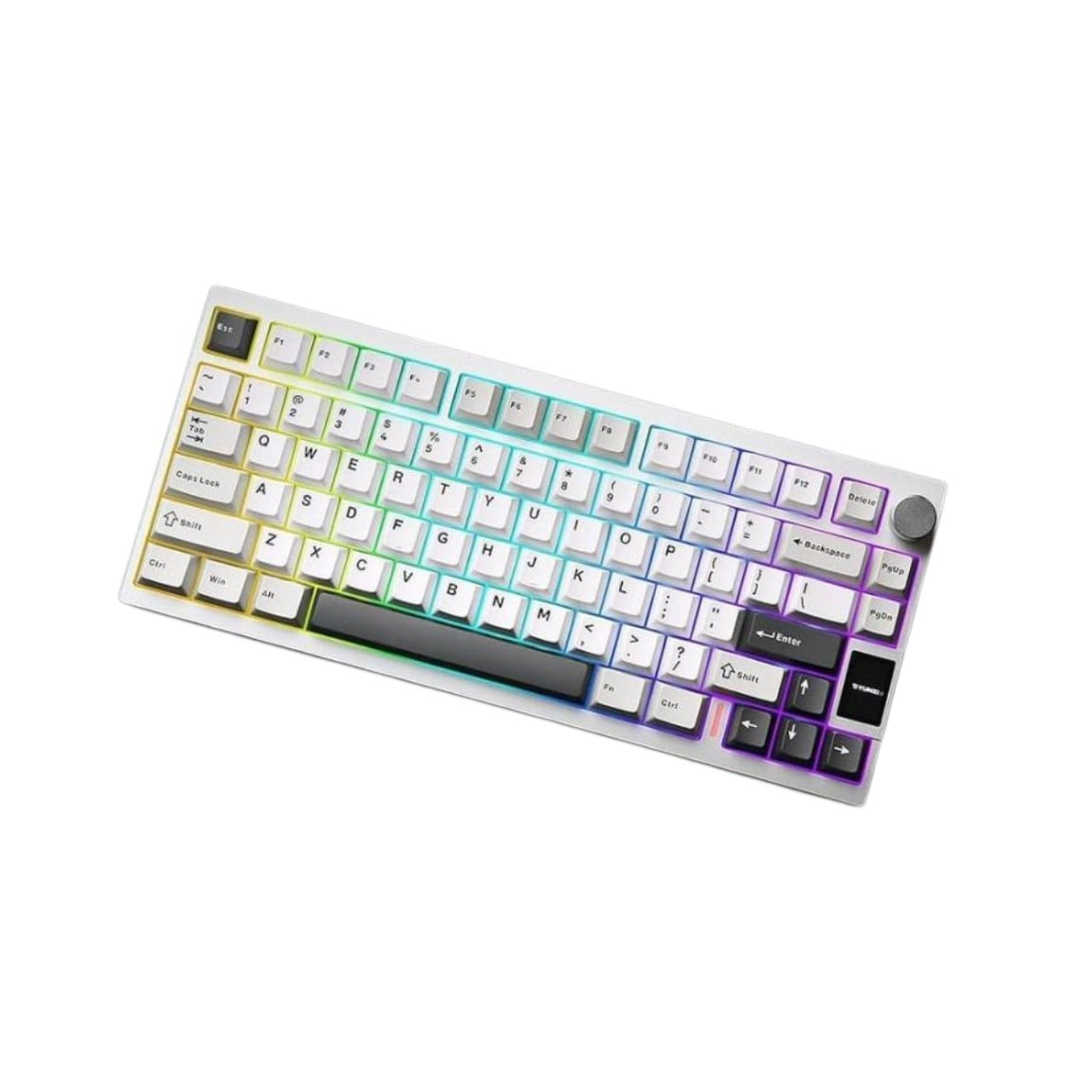 Клавиатура беспроводная механическая YUNZll AL80 RGB полностью металлическая Серебристый