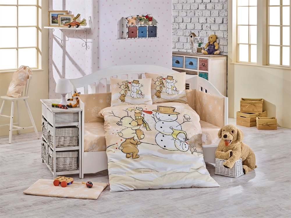 Комплект постельного белья Hobby детский Snowball 100х150/2х35х45 Бежевый