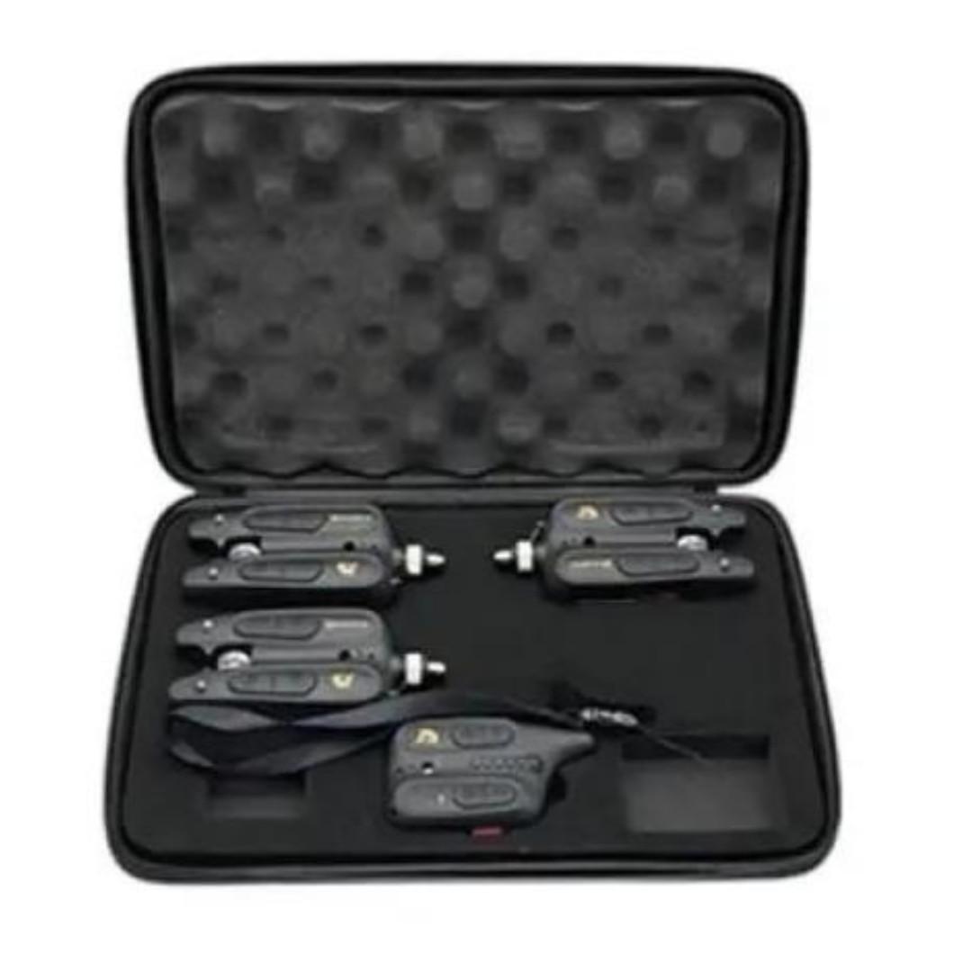 Набор сигнализаторов поклевки с пейджером для рыбалки Gladiator BL1118 3+1 Black (28745684)