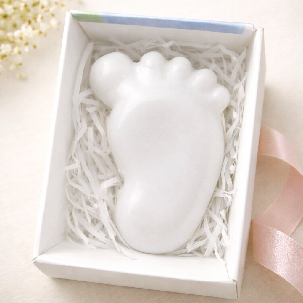 Мыло сувенирное фигурное Ножка младенца Белый Мыло сувенирное фигурное Ножка младенца Белый