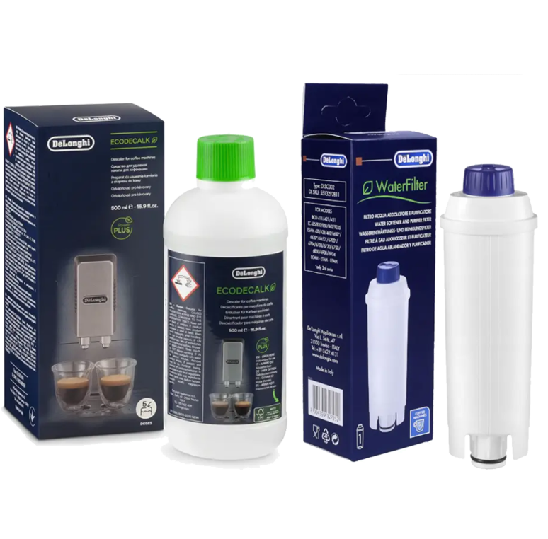 Набор для обслуживания кофемашины EcoDecalk DeLonghi DLSC500 500 мл/фильтр кофеварки Delonghi