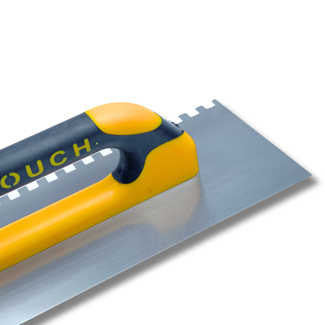 Гладилка штукатурная зубчатая Closed Touch Handle 35 см зуб 8 мм Желтый (183) - фото 4