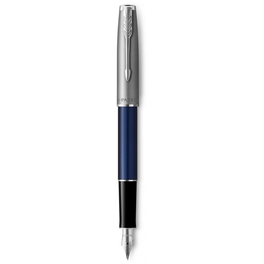 Ручка перьевая Parker Sonnet 17 Essentials Metal&Blue Lacquer CT FP F 83 711