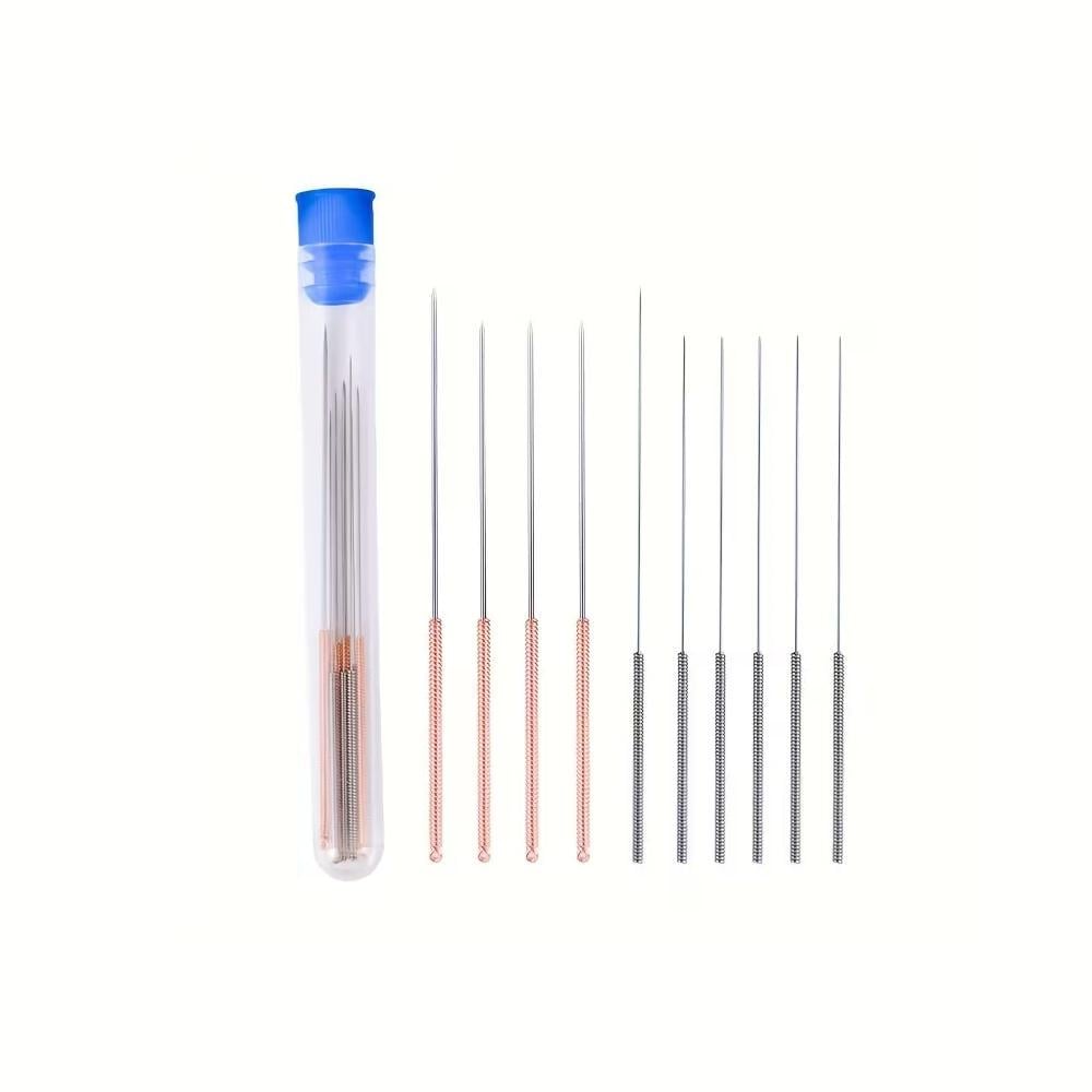 Набор ультратонких игл для чистки сопел принтера/стеклоомывателя автомобиля/форсунок 10 шт. Серебристый (3000004739)