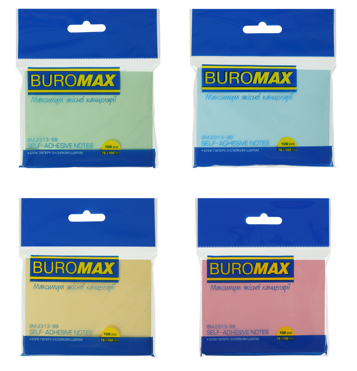 Блок бумаги для заметок PASTEL 76х102 мм 12шт. 100 арк. (BM.2313-99) Блок бумаги для заметок PASTEL 76х102 мм 12шт. 100 арк. (BM.2313-99)