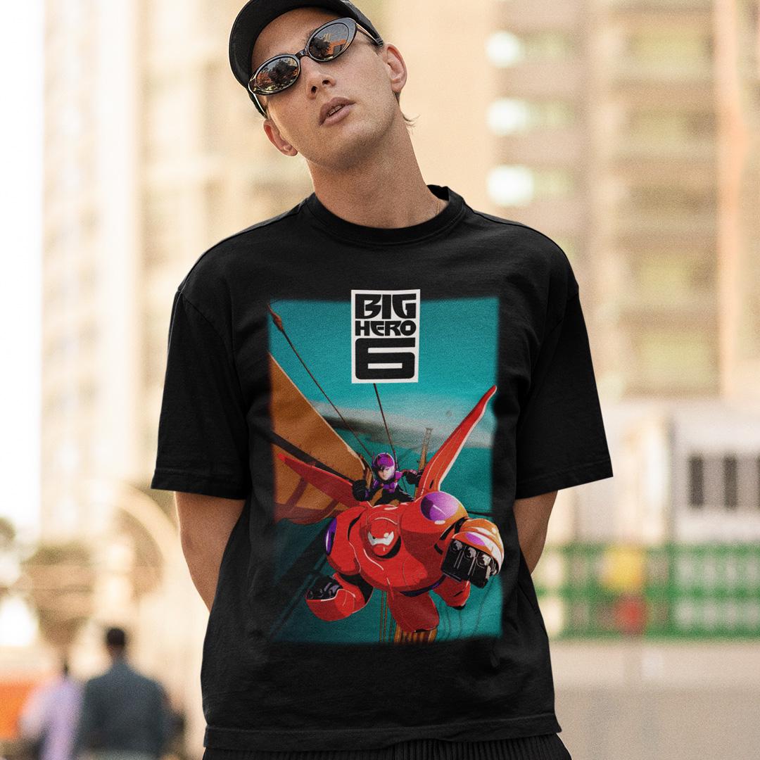 Футболка мужская Big Hero 6 Hiro Hamada Baymax 2XL Черный (00000006352)