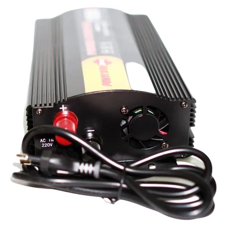 Перетворювач напруги Powerone Plus UPS-1300W з функцією заряджання 1300W DC/AC 12V-220V Black (2413402207) - фото 4