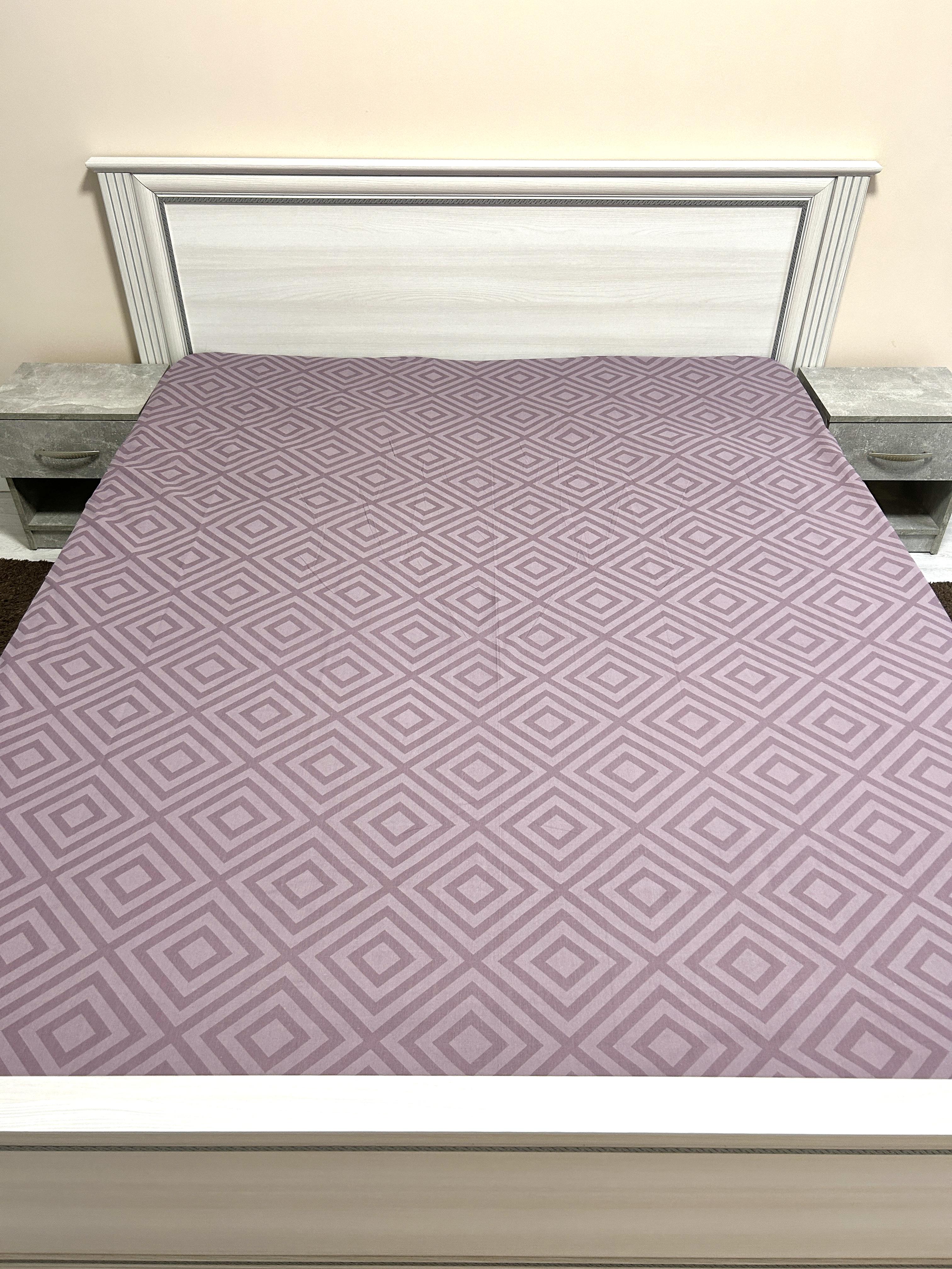 Простынь на резинке Ромбики 180х200 см Фиолетовый (G-138/WP/-180)