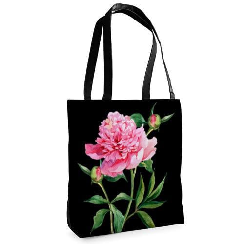 Сумка тканинна Presentville Tenderness Півонія Чорний (ST 19N001 BL)