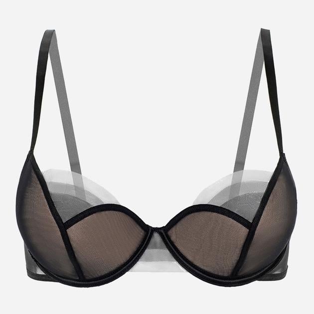 Бюстгальтер з пуш апом Gracija-Rim 75C Чорний/Кава з молоком (10440)